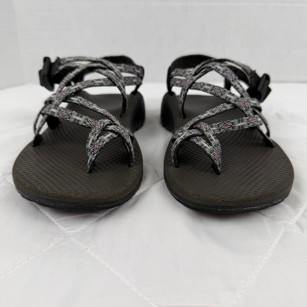 Chaco Z1 Classic Sport Sandals Womens 9 Gray Purple Adjustable Hiking Outdoor - Picture 3 of 13